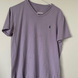 Purple polo v-neck
